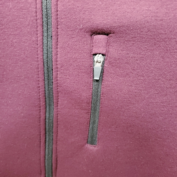 Sage Collective Hooded Jacket Long Burgundy (SMALL) ONLY AVAILABLE - Picture 7 of 8